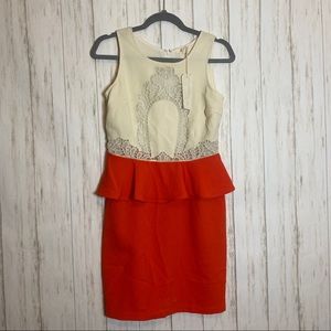 Anthropologie Mystree Peplum Sleeveless Dress--NEW small